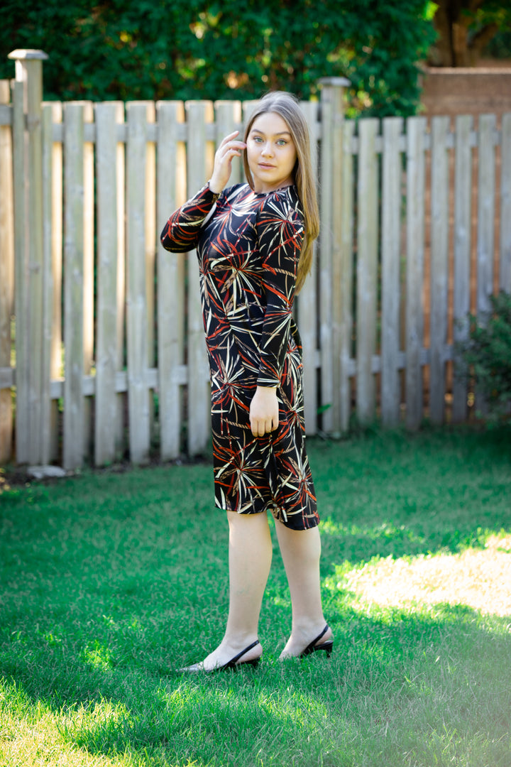 A-Line Dress - Rustic Print