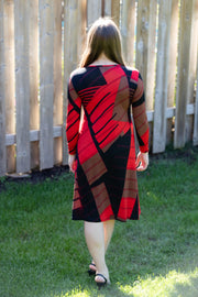 A line Dress - Red Check *XS & SMALL ONLY*
